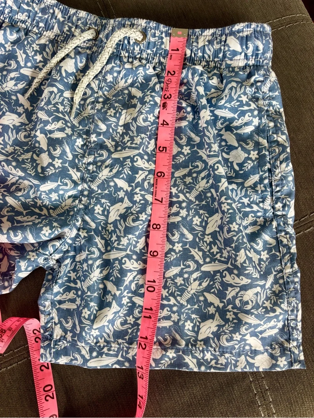Surf Style Boys Size 10 Swim Trunks Set Tropical & Ocean Life Cut Out Liner